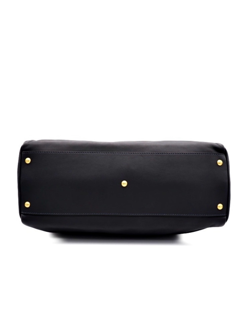 Fendi Peekaboo- large Black Leather Top-Handle Satchel with Gold Hardware. - Picture 2 of 6